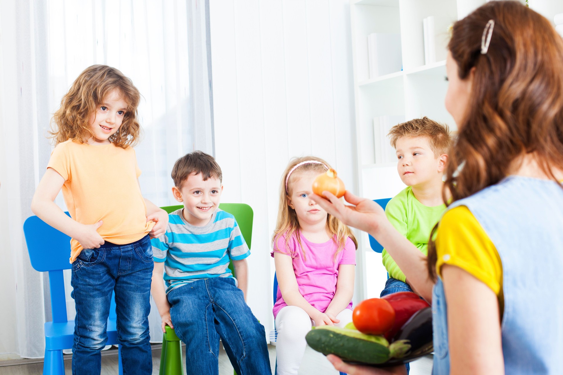 Children Learning about vegetable.